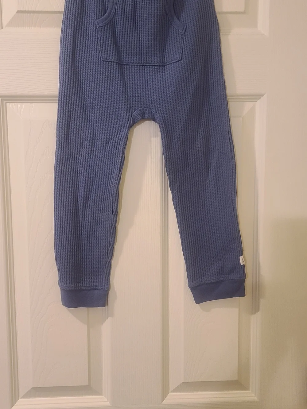 Light Blue Waffle Knit Lounge Set Top